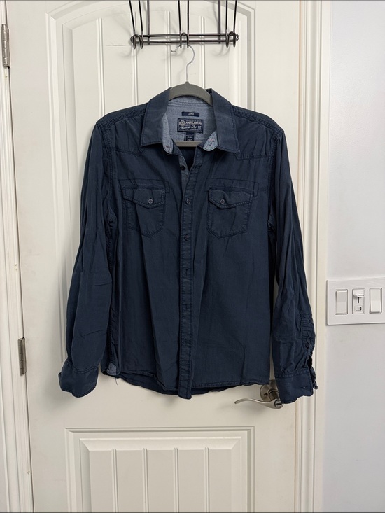 American Rag Other - American Rag Casual Navy Men's Button-Front Shirt Jacket size Large